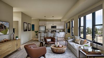 two bedroom model rendering
